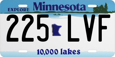 MN license plate 225LVF