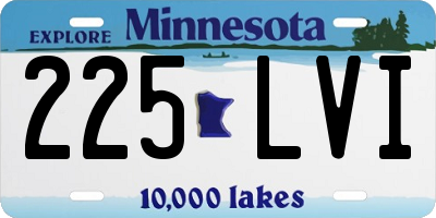 MN license plate 225LVI