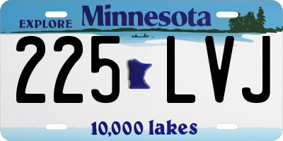 MN license plate 225LVJ