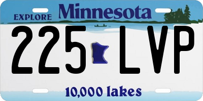 MN license plate 225LVP