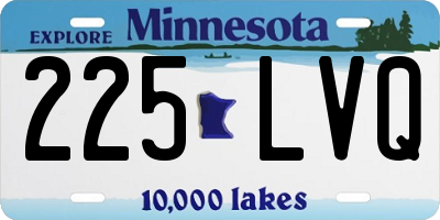 MN license plate 225LVQ