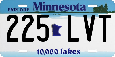 MN license plate 225LVT