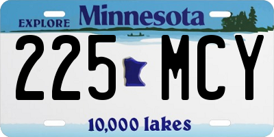 MN license plate 225MCY