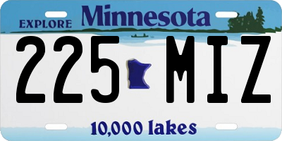 MN license plate 225MIZ