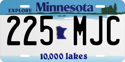MN license plate 225MJC