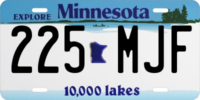 MN license plate 225MJF