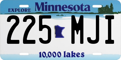 MN license plate 225MJI
