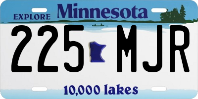 MN license plate 225MJR