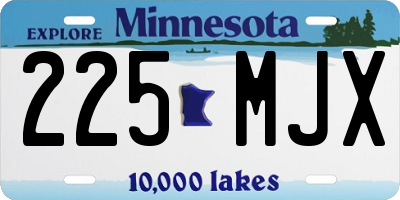 MN license plate 225MJX