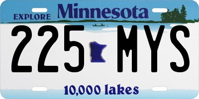 MN license plate 225MYS