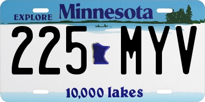 MN license plate 225MYV