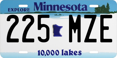 MN license plate 225MZE
