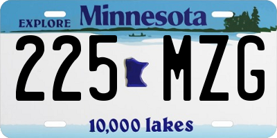MN license plate 225MZG