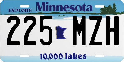 MN license plate 225MZH