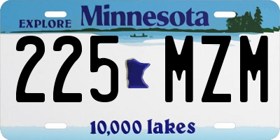MN license plate 225MZM