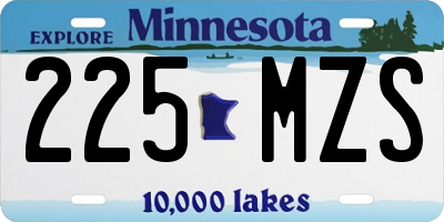 MN license plate 225MZS