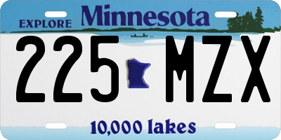 MN license plate 225MZX