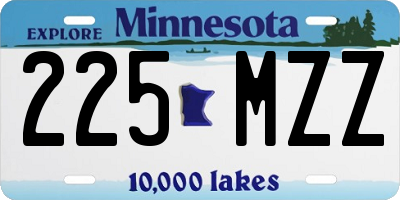 MN license plate 225MZZ