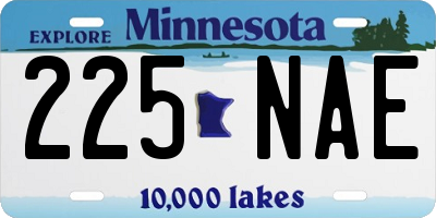 MN license plate 225NAE