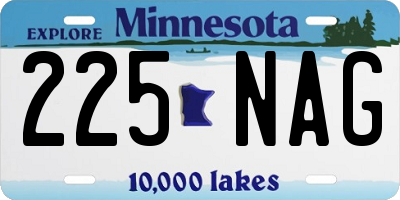 MN license plate 225NAG