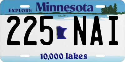 MN license plate 225NAI