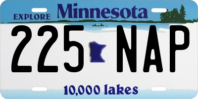 MN license plate 225NAP