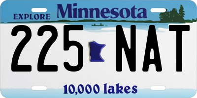 MN license plate 225NAT