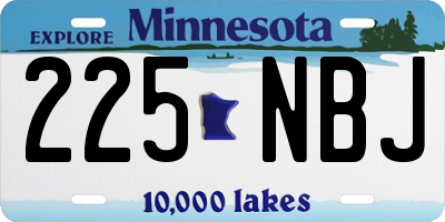 MN license plate 225NBJ