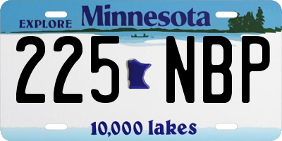 MN license plate 225NBP