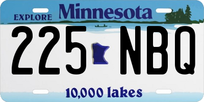 MN license plate 225NBQ