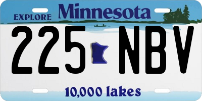 MN license plate 225NBV