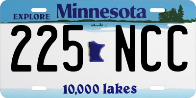 MN license plate 225NCC