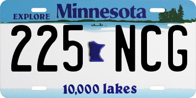 MN license plate 225NCG