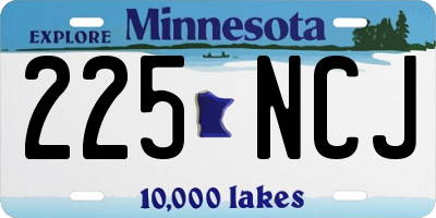 MN license plate 225NCJ