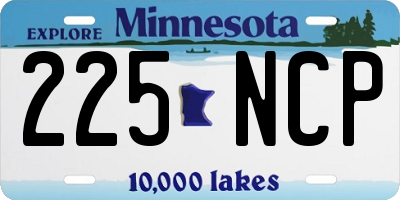 MN license plate 225NCP