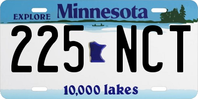 MN license plate 225NCT