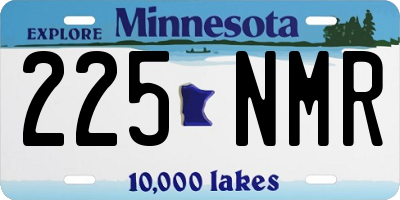 MN license plate 225NMR