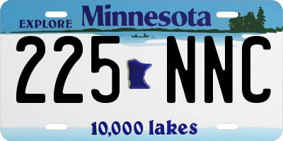 MN license plate 225NNC