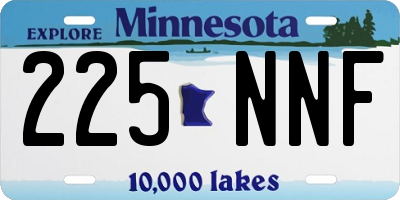 MN license plate 225NNF