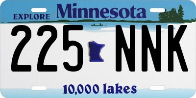 MN license plate 225NNK