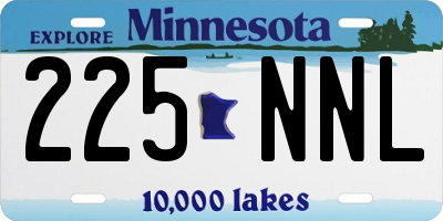 MN license plate 225NNL