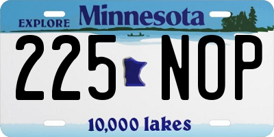 MN license plate 225NOP