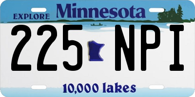 MN license plate 225NPI