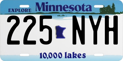 MN license plate 225NYH