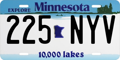 MN license plate 225NYV