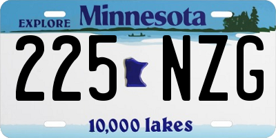 MN license plate 225NZG