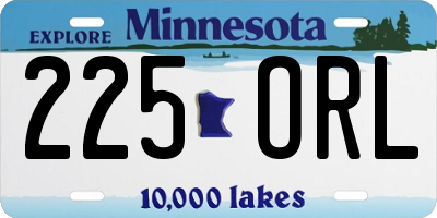 MN license plate 225ORL