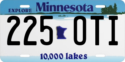 MN license plate 225OTI