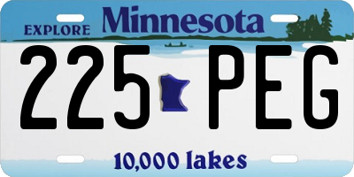MN license plate 225PEG