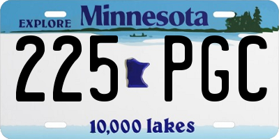 MN license plate 225PGC